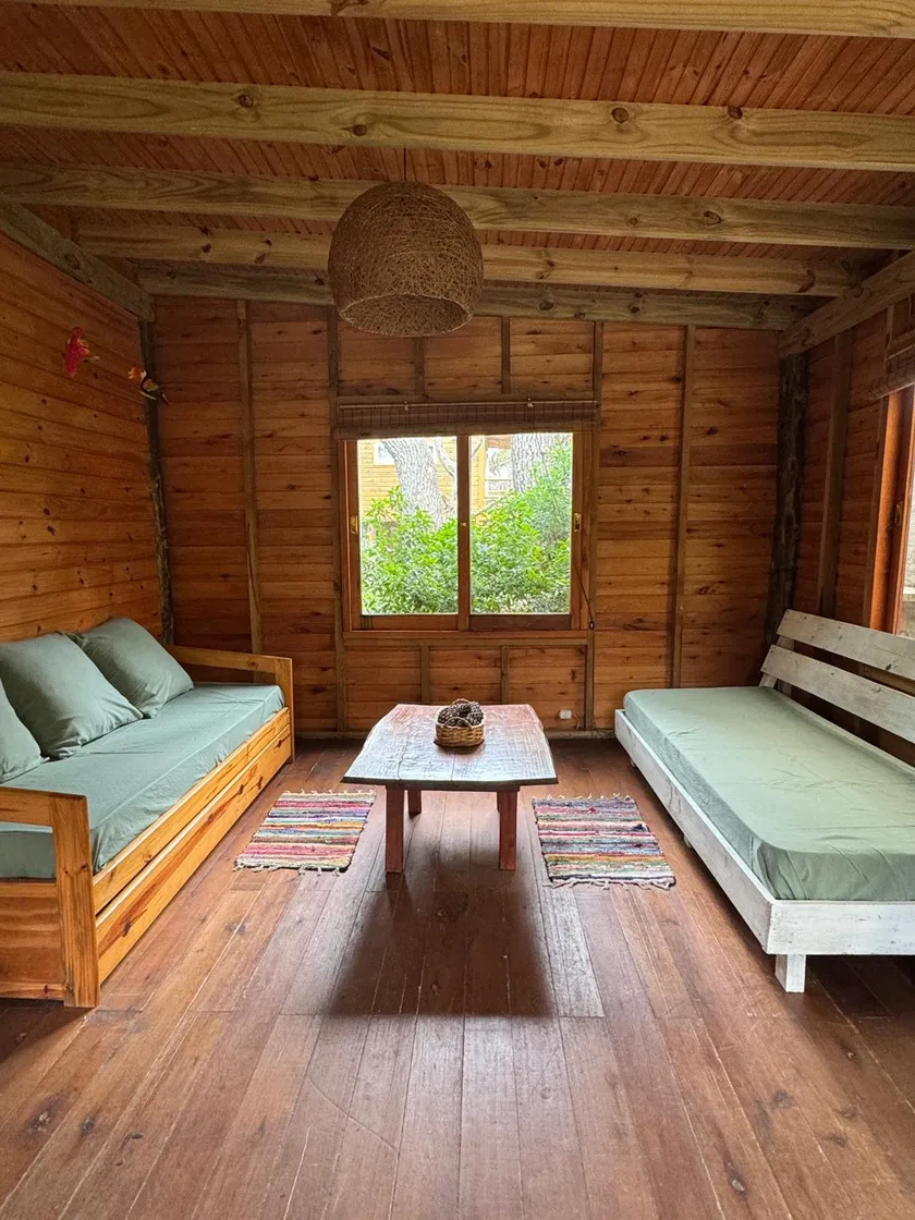 Living de madera de Artemisa